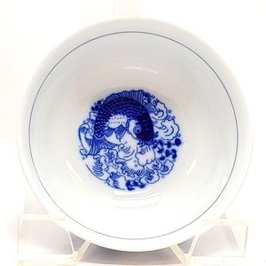 Vintage Asian Koi Fish Serving Bowl
